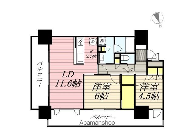 【ＲＪＲプレシア吉塚駅前Ⅱの間取り】