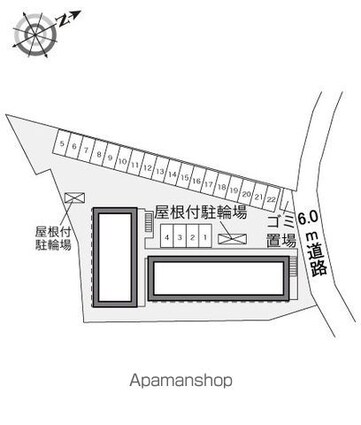 レオパレス桜[1K/22.35m2]の配置図