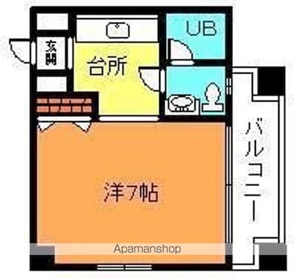 キャッスルＥＹＡⅡ[1K/22.4m2]の間取図