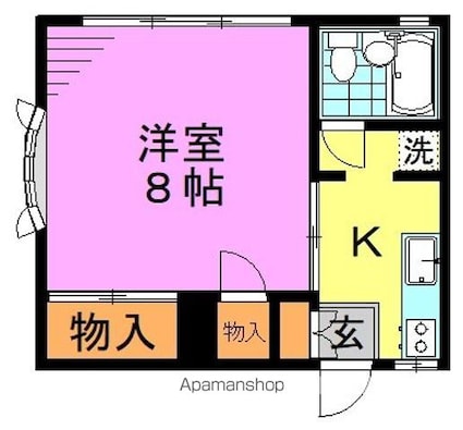 東京都杉並区阿佐谷南３丁目[1K/25m2]の間取図