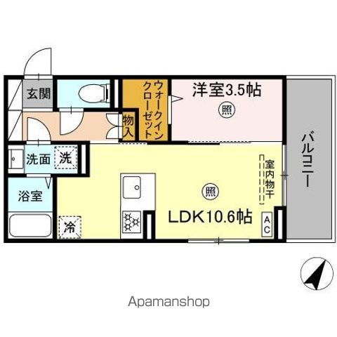 トリシア博多麦野　壱番館の間取り