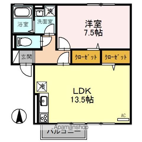 【海南市岡田のアパートの間取り】