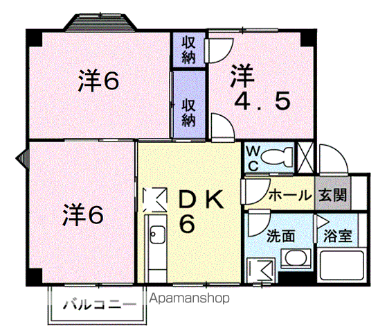 プラドール立川Bの間取り写真