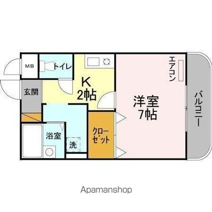 クリエイティブ１２[1K/25.4m2]の間取図