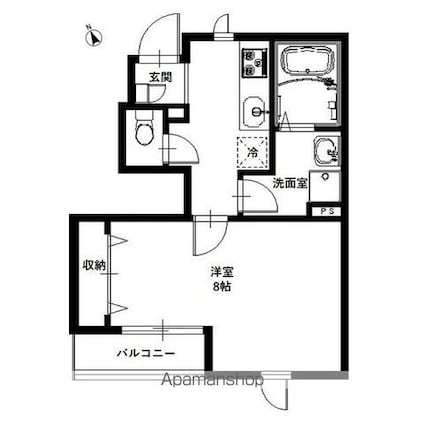 リーブル　木下[1K/29.29m2]の間取図