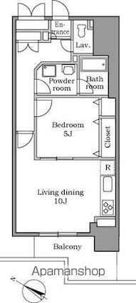 レジディア中延[1LDK/43.11m2]の間取図