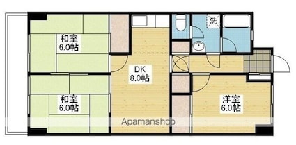 大聖ハイツ　東棟[3DK/58.32m2]の間取図