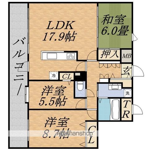 PRIME URBAN円山北四条の間取り写真