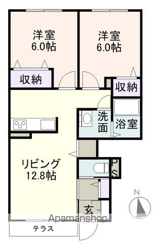 和歌山市園部のハイツの間取り