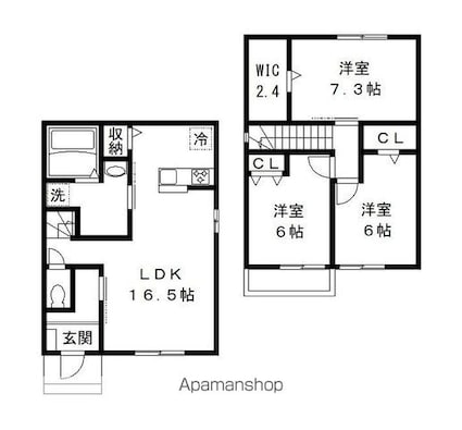 サンガーデン千葉山王　Ｂ棟[3LDK/85.5m2]の間取図