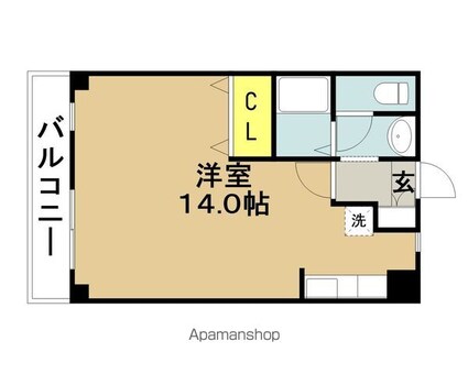 オリヴィエⅡ[1R/35m2]の間取図