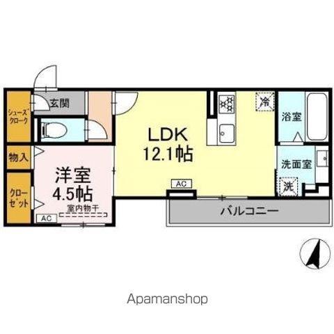 ＤーＲＯＯＭ徹明通の間取り