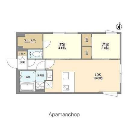 東京都杉並区堀ノ内２丁目[2LDK/40.4m2]の間取図