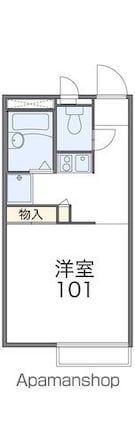 レオパレスジュネス[1K/20.28m2]の間取図