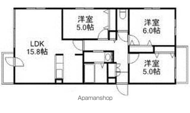 札幌市東西線 円山公園駅 徒歩11分 5階建 築12年の間取り写真
