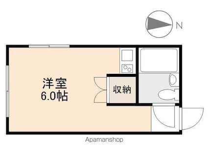 真鍋ハイツ中棟[1R/14.91m2]の間取図