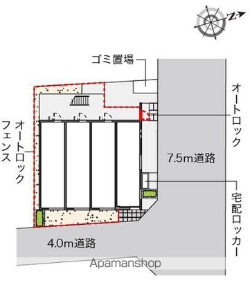 クレイノサンシティ八王子[1K/26.16m2]の配置図