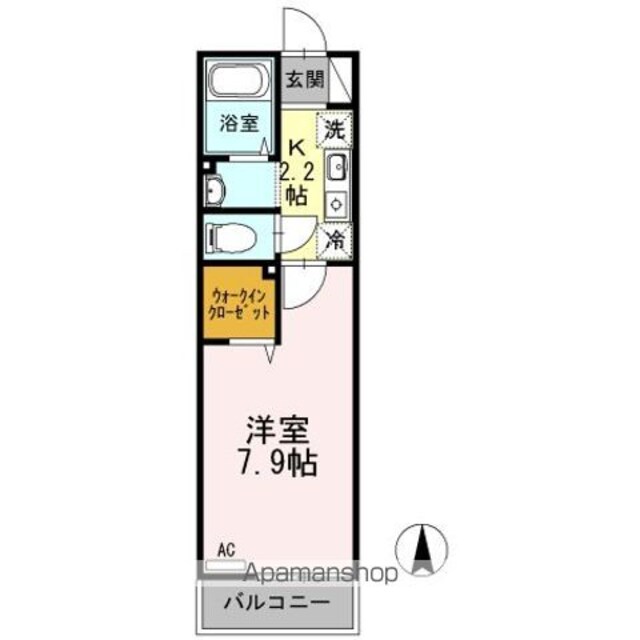 ベレンヘーナＳ・Ｉ[1K/25m2]の間取図