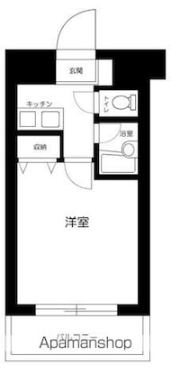 オーク・スクエア八幡山[1K/25.44m2]の間取図