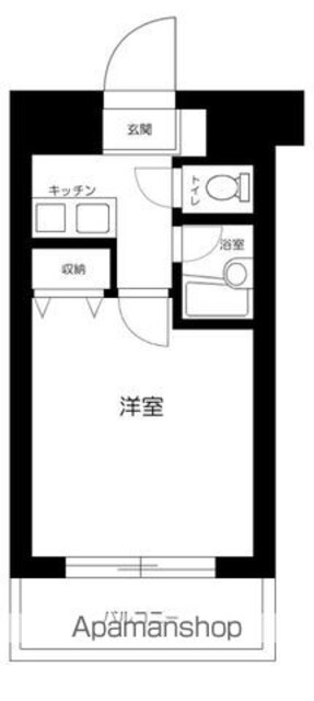 オーク・スクエア八幡山[1R/25.44m2]の間取図