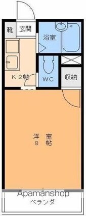 エンドレスホープ高砂[1K/20.16m2]の間取図