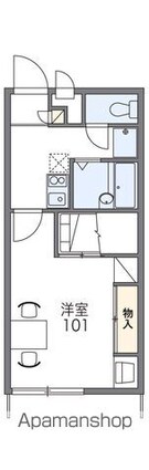 レオパレスＬａｔｉｎａ[1K/23.18m2]の間取図