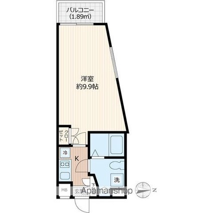 東京都板橋区四葉１丁目[1K/27.09m2]の間取図