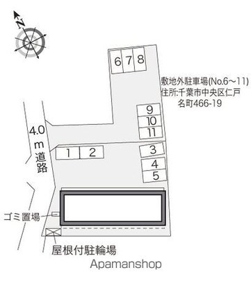 レオパレスグランロシェ[1K/28.15m2]の配置図