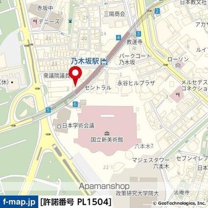 東京都港区六本木７丁目[1K/34.66m2]の周辺