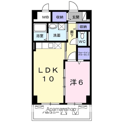 グラン・シュトラーセＵ２１[1LDK/42.94m2]の間取図