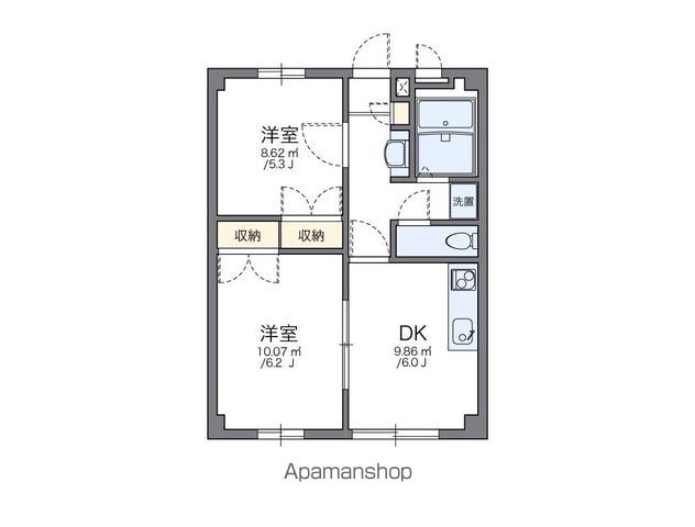 【レオパレスフォーチュンの間取り】