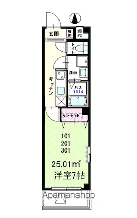 メゾンド　Ｋ[1K/25.01m2]の間取図