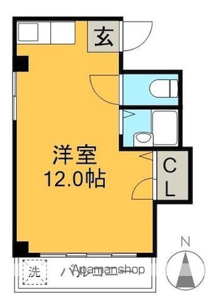 コーポパティオ[1R/23.47m2]の間取図