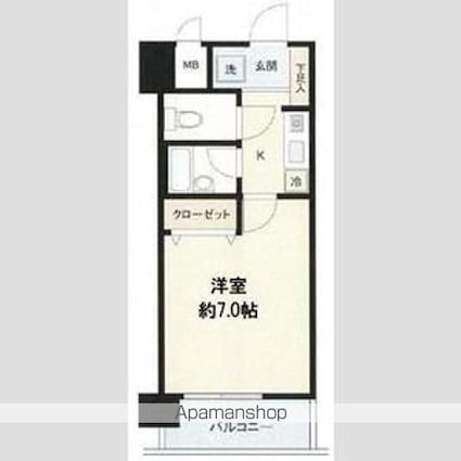 セントパレス錦糸町[1K/22.68m2]の間取図