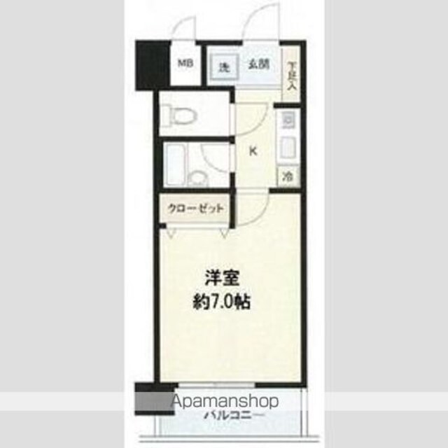 セントパレス錦糸町[1K/22.68m2]の間取図