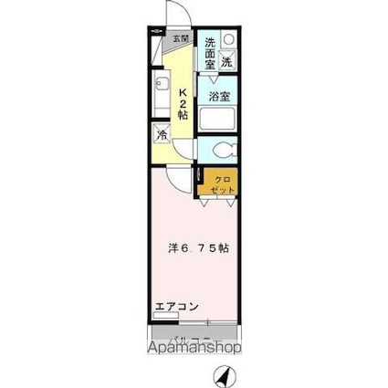 アーバン・ミヤタ[1K/23.6m2]の間取図