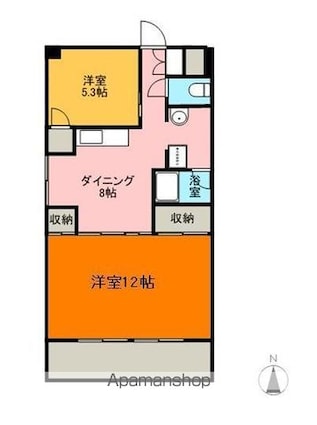 広瀬ロイヤルハイツ[2DK/55.59m2]の間取図