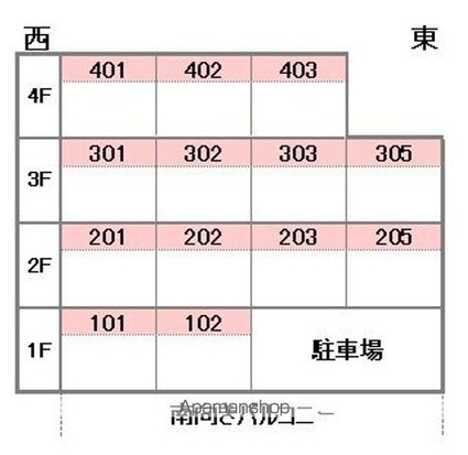 グランピアＨＯＭＥＮ[1K/23.46m2]の配置図