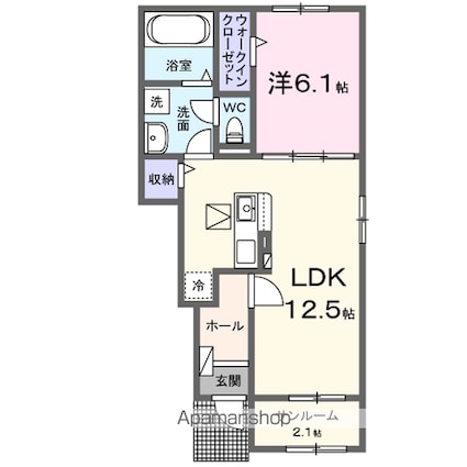 グレイス　アイ[1LDK/48.15m2]の間取図