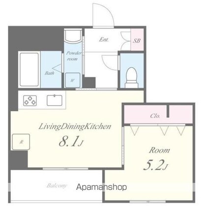 ＴＳレジデンス東陽町[1LDK/35.25m2]の間取図