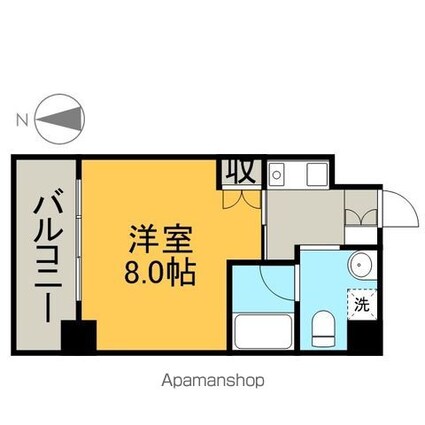 レジディア白壁[1K/24.45m2]の間取図
