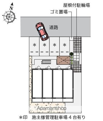 レオネクストエステート旗の台[1K/21.11m2]の配置図