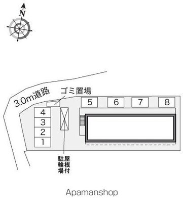 レオパレスヴェラ　ビスタ[1K/23.18m2]の配置図