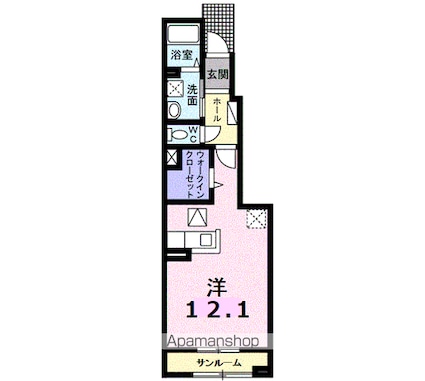 エルカミーノ[1R/36.25m2]の間取図