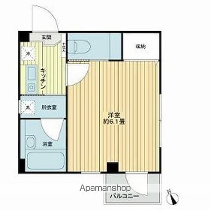 パークハイツ[1K/18.81m2]の間取図