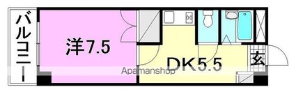 グランピア福音寺[1DK/27.52m2]の間取図