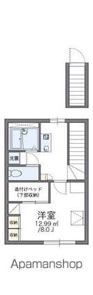 レオパレスリリオン[1K/25.67m2]の間取図
