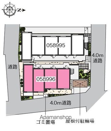 クレイノサンヒルズ[1K/21.18m2]の配置図