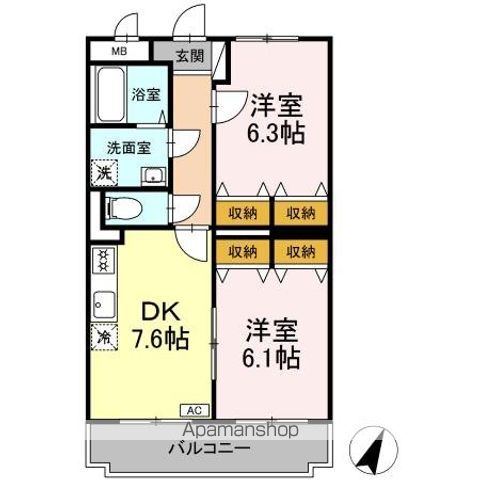 ブレイン裾花の間取り写真