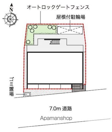 レオネクストグランツ藤２３[1K/21.11m2]の配置図